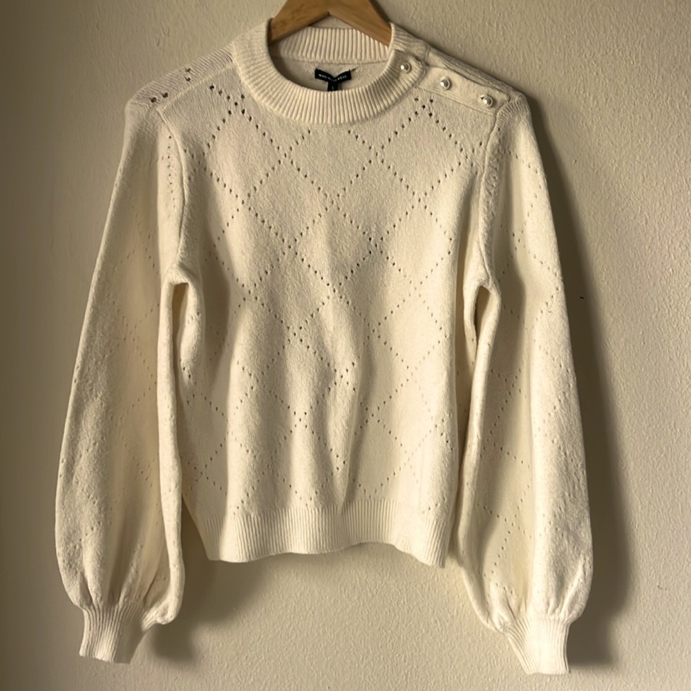 Pointelle Knit Sweater Who What Wear